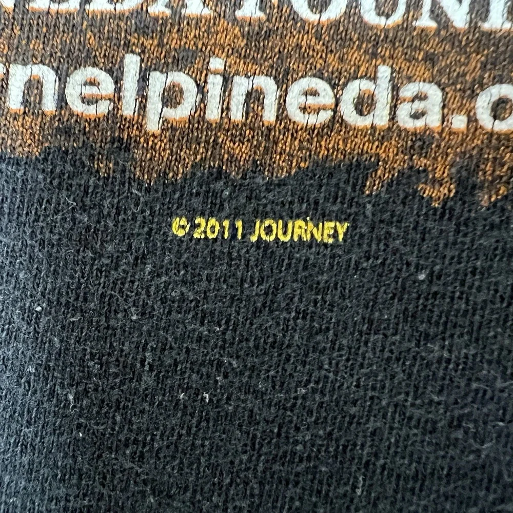 Journey City Of Hope Eclipse Tour 2011 Tshirt Men's XL Black Faded Grunge Anvil - Picture 3 of 6